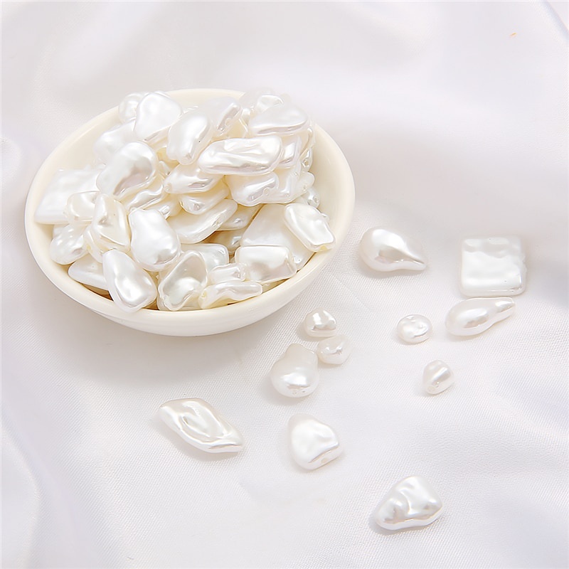 5-20Pcs Irregular Shape ABS Pearls Imitation Heart Leaves Spacer Loose Beads For Jewelry Making DIY Necklace Earring Accessories