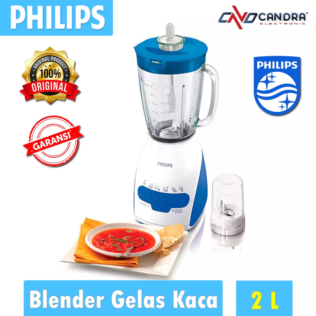 Blender Philips Kaca 2116 Biru