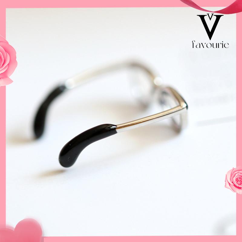[COD]Cincin Model Terbuka Desain Kacamata Enamel Adjustable Untuk Wanita-FA