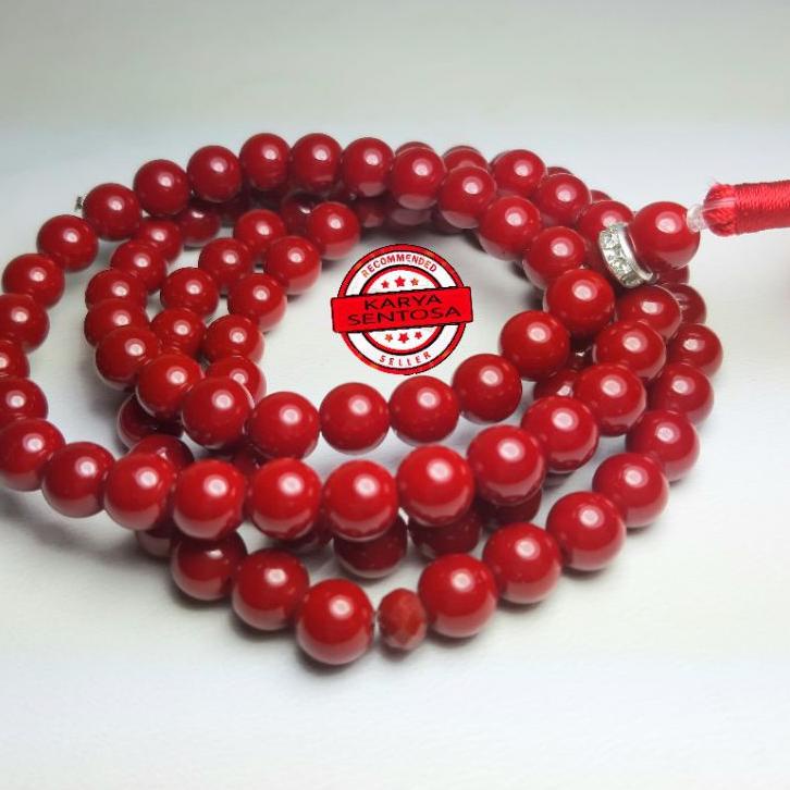 TASBIH BATU MARJAN ORIGINAL 99BUTIR 8MM