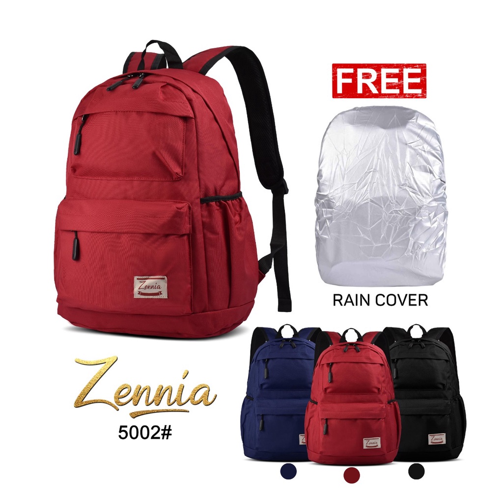 Tas Sekolah Zennia 5002 Tas Fashion Unisex Tas Ransel Laptop Backpack Casual Tas Punggung Wanita