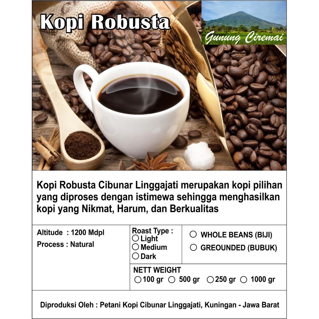 

Kopi Robusta dan Arabika Cibunar