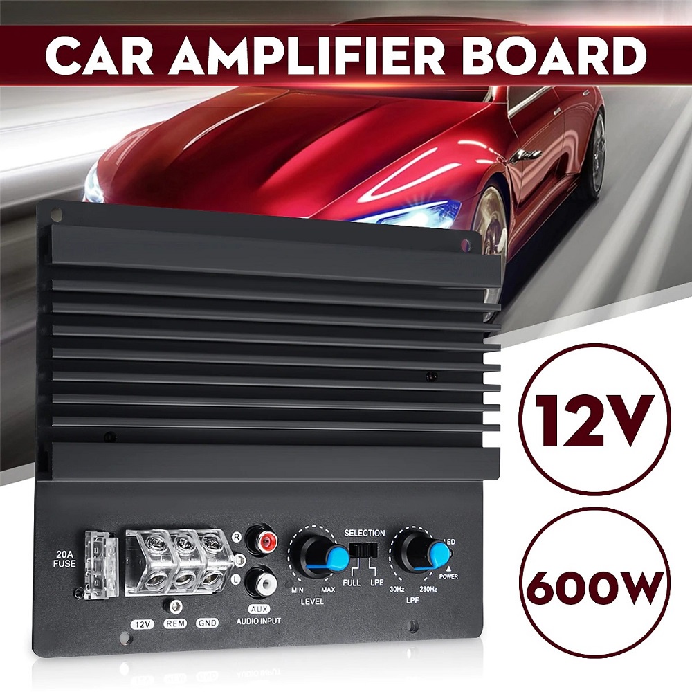 Ancomfu Mono Car Audio Amplifier Board Player Bass Subwoofer 600W - FK-206 - Black