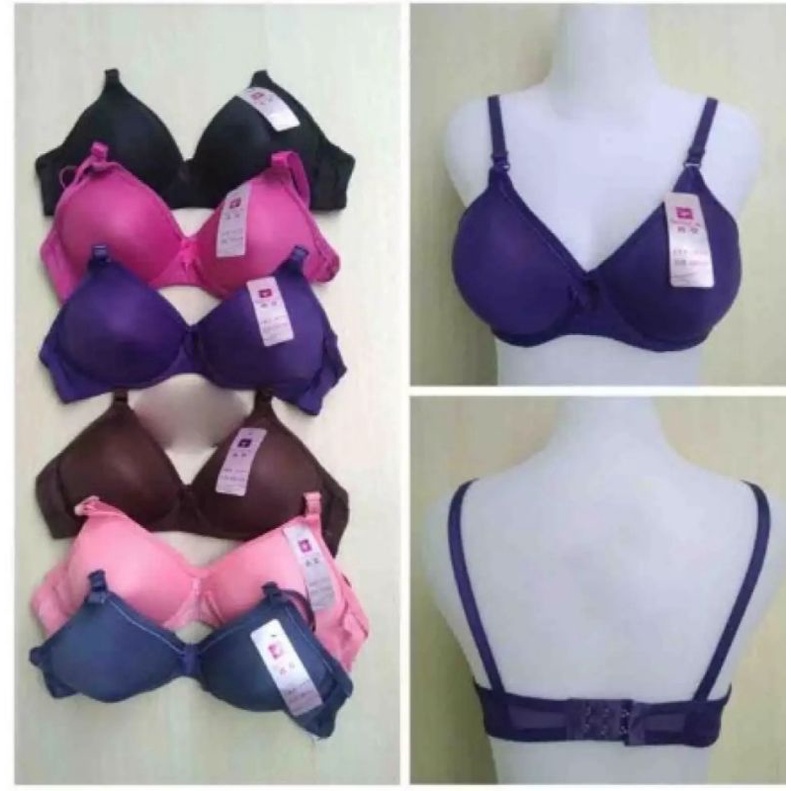 3 PCS BH Bra Wanita Tanpa Kawat / BH BRA Wanita Busa Standar