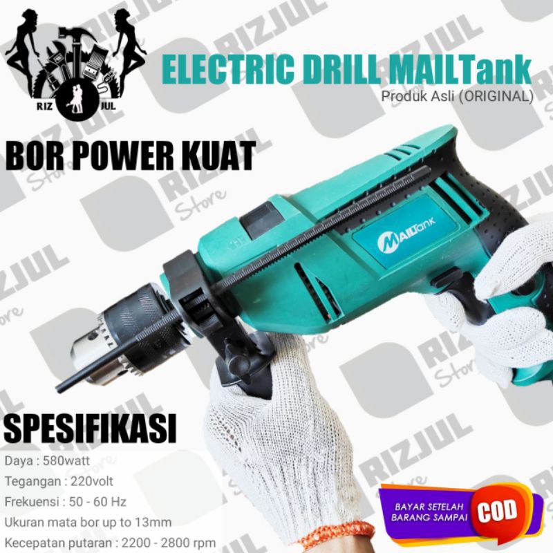 MESIN BOR 13MM MAILTANK BISA BOLAK BALIK BOR MAILTANK