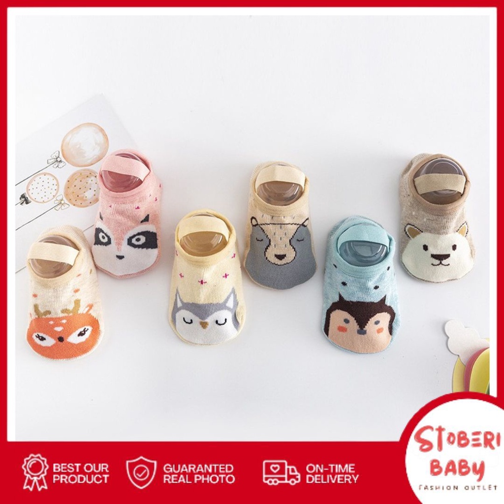 PUNCAK 3.3 stoberi baby -  KOREAN PETS Kaos Kaki Bayi Anak Laki Laki Perempuan Import Berkualitas newborn - 12 Bulan
