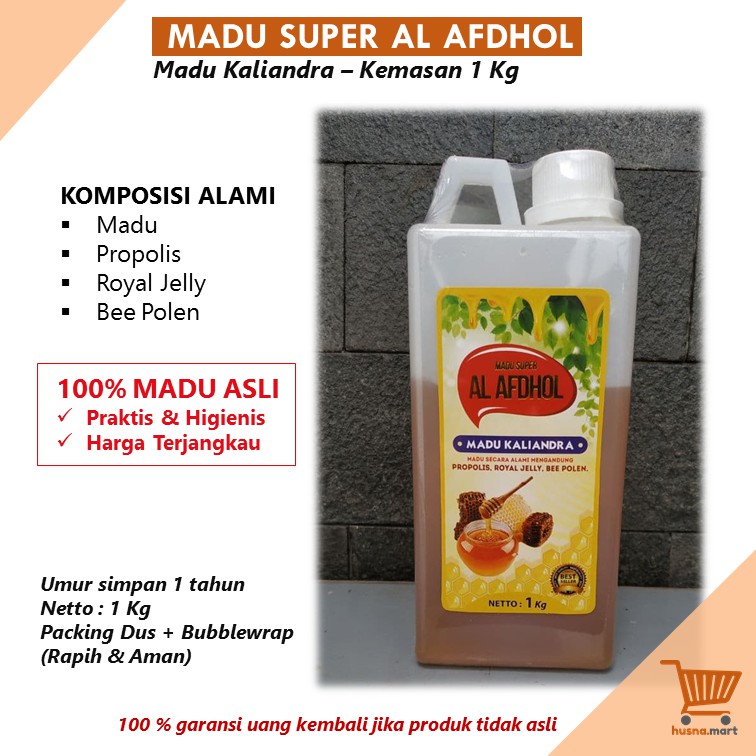 Madu Super Al Afdhol Kaliandra Asli Kemasan 1 Kg