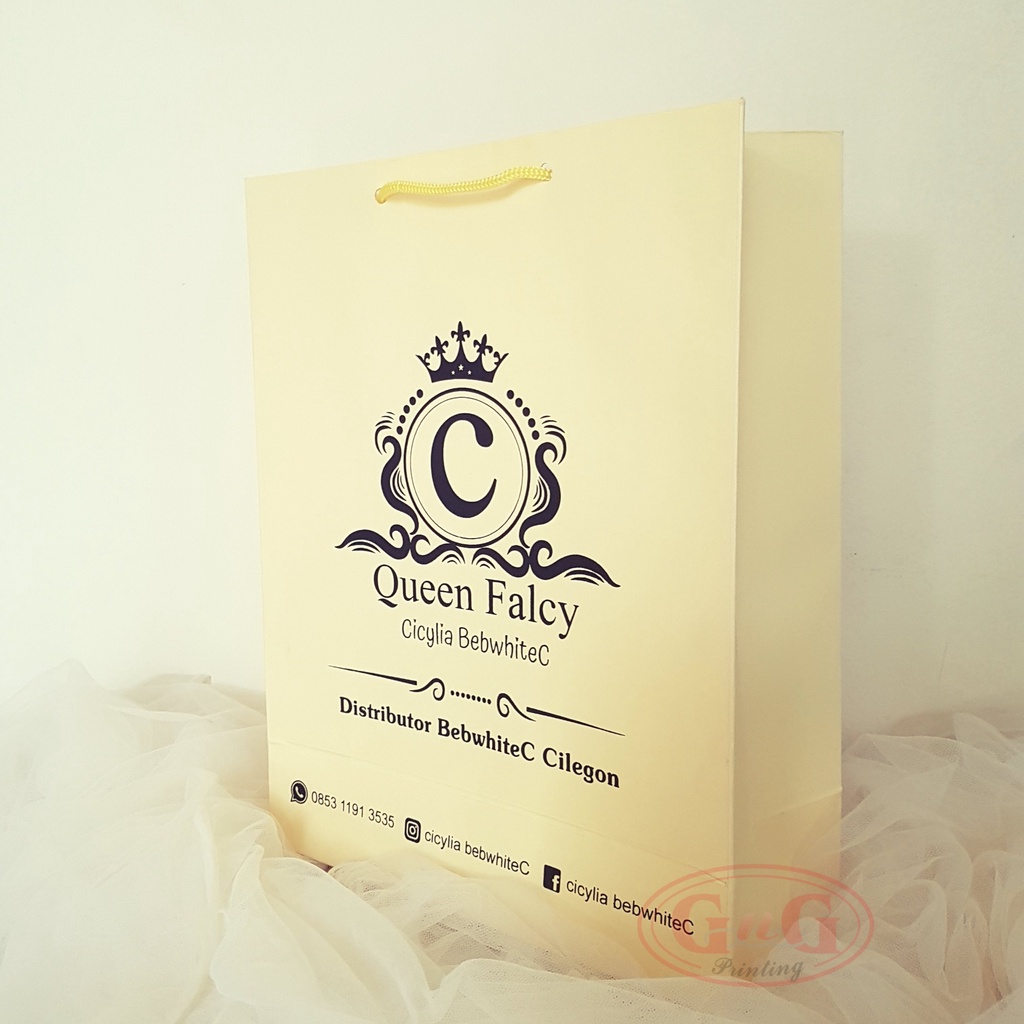 

Paper Bag Warna Custom Print / Paper Bag Sablon / Shopping Bag / 18x8x22