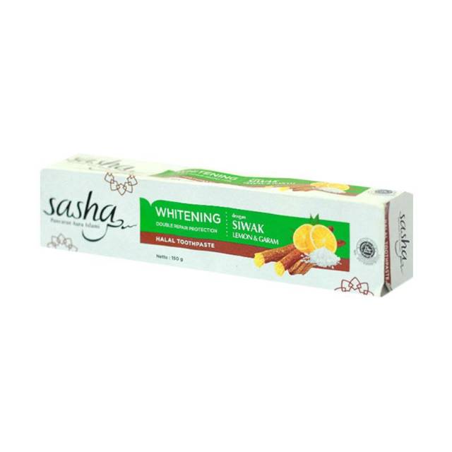 Sasha Herbal &amp; whitening &amp;fluoride Pasta Gigi 150 gr