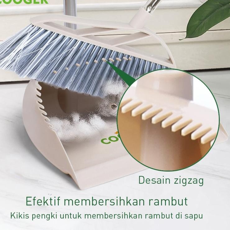 IKILOSHOP Set Dustpan Sapu Pengki Serok Set Alat Pembersih Lantai Dust Broom