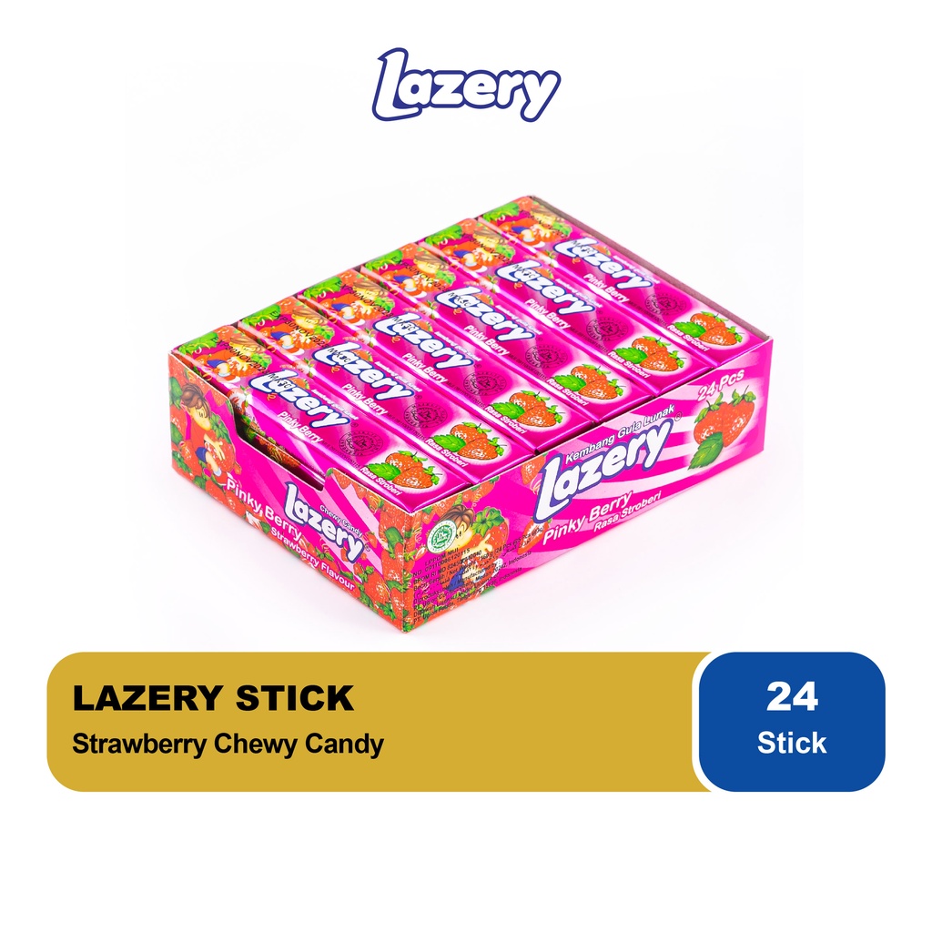 

Permen Lazery Stik Stroberi 24 Stik - Lazery Stick Strawberry Candy