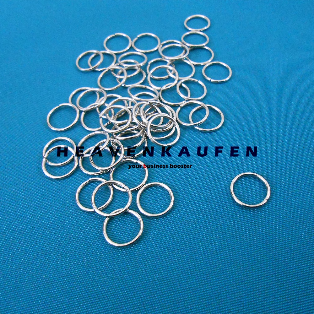 Ring Bulat Kecil Tipis Diameter Lubang 8 mm Silver Per Pack isi 50 Pcs Untuk Ring Bulat Craft Dll