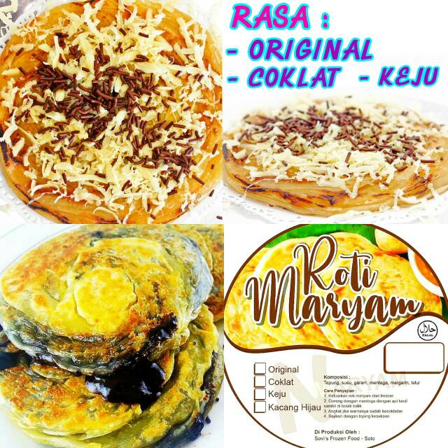 

Roti maryam keju dan coklat