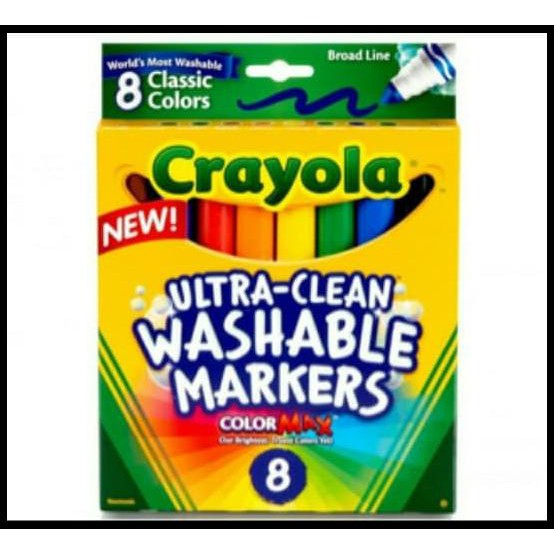 

Mainan Anak Edukasi - Crayola Washable Marker 8 Ct - Mewarnai