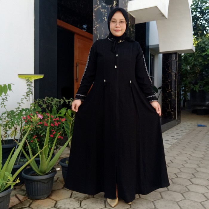 abaya- new arrival gamis abaya hikmat original a4544 - dress-muslim-wanita.