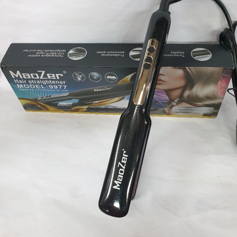 Alat Catokan Rambut Plat Besar Maozer Rebonding Lurus Dan Keriting Curler Rambut Catok 2in1Termurah