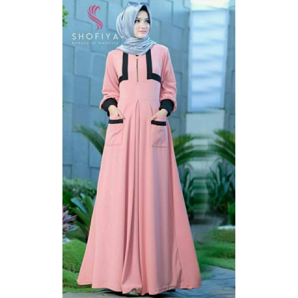 ORI EPROJECT GAMIS BERGO PESTA AIESHA SYARI 3 WARNA BAJU HIJABERS MUSLIM MURAH BAJU LEBARAN I.170807