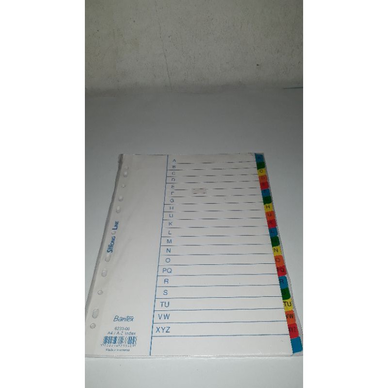 

Divider /Pembatas odner uk A4 Bantex 6233 / A-Z