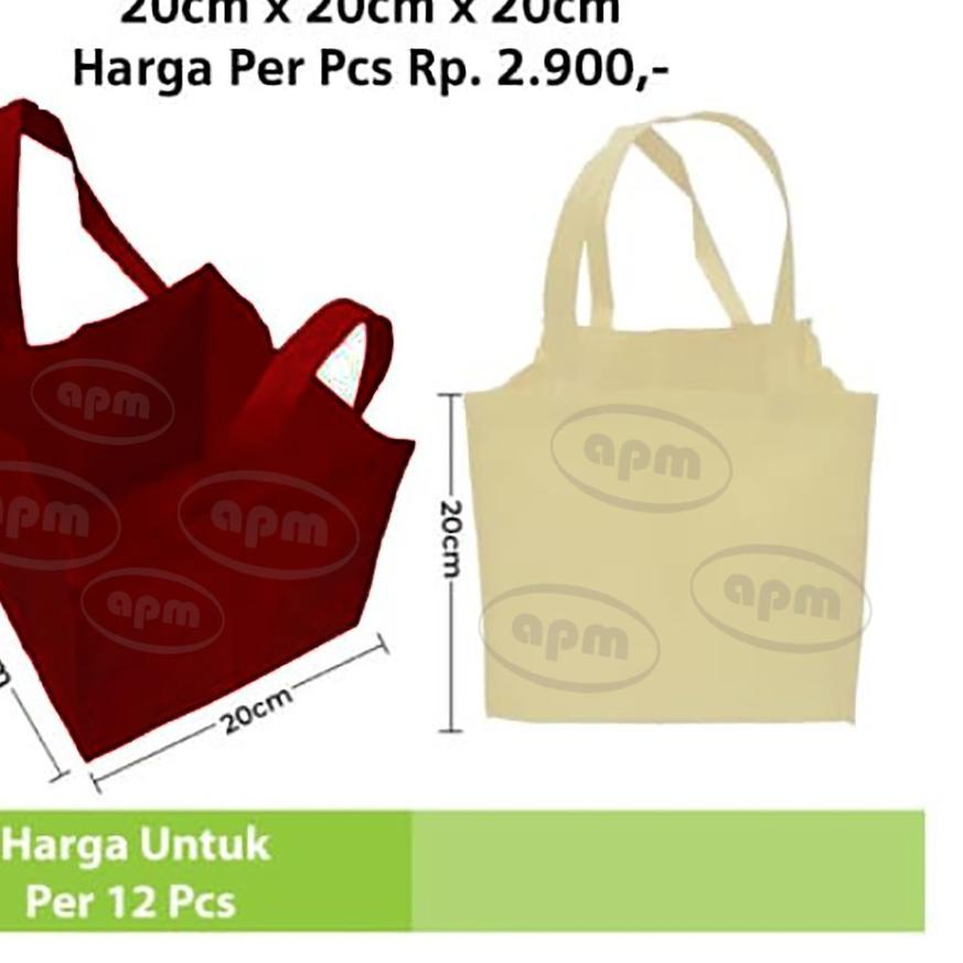 

☈ Tas Spunbond Kotak Ukuran 20cm x 20cm x 20cm ❈