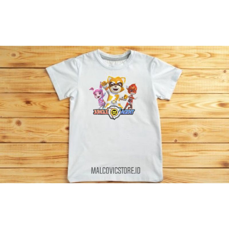 Kaos Anak Jungke Agent/Baju Atasan Anak Laki Laki Motif Jungle Agent/Kaos Baju Jungle Agent Untuk An