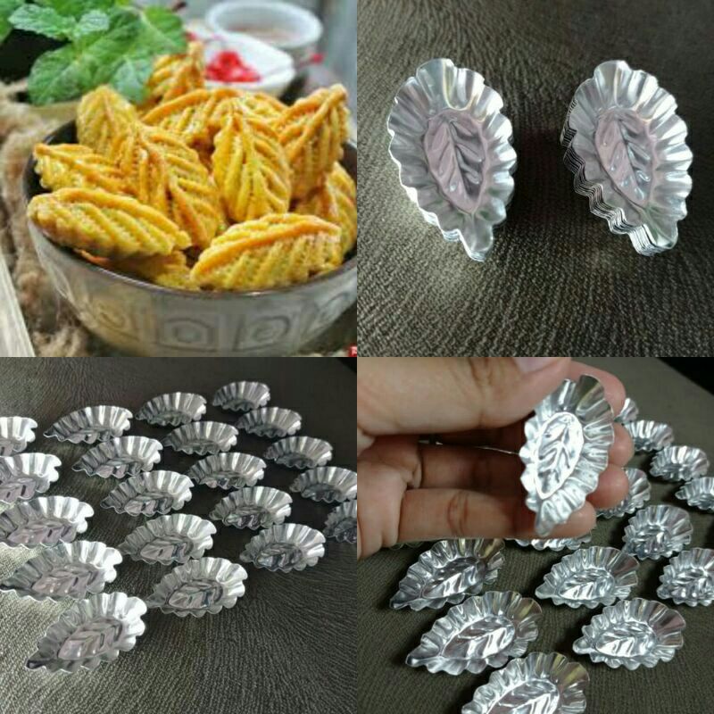 Cetakan nastar / Cetakan kue kering / Cetakan kue bentuk daun dan bunga murah cetakan kue kering 20pcs