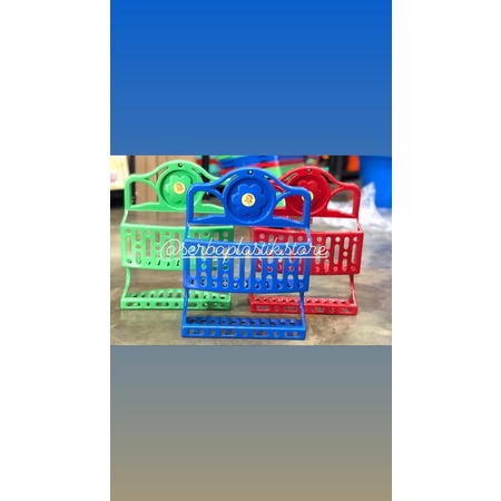Rak shampoo sampo sabun plastik / rak sabun warna / rak gantung / rak toilet