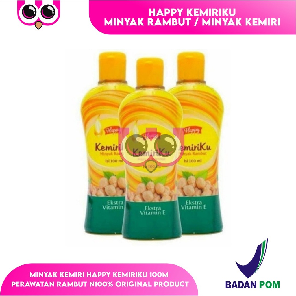 [MINYAK KEMIRI] HAPPY KEMIRIKU MINYAK RAMBUT / MINYAK KEMIRI ORIGINAL 100ML