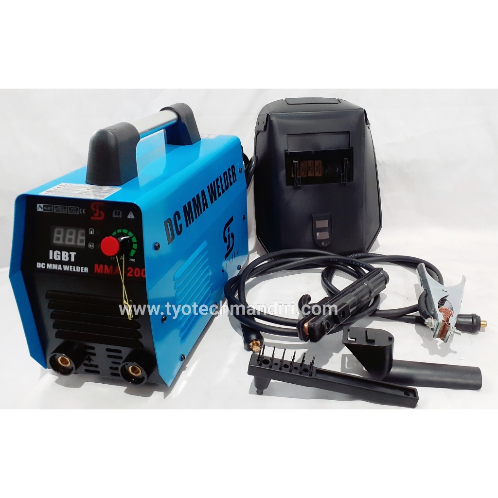 TIGA JAYA ARC-200 Mesin Las MMA 200A Travo Las Listrik Inverter MMA