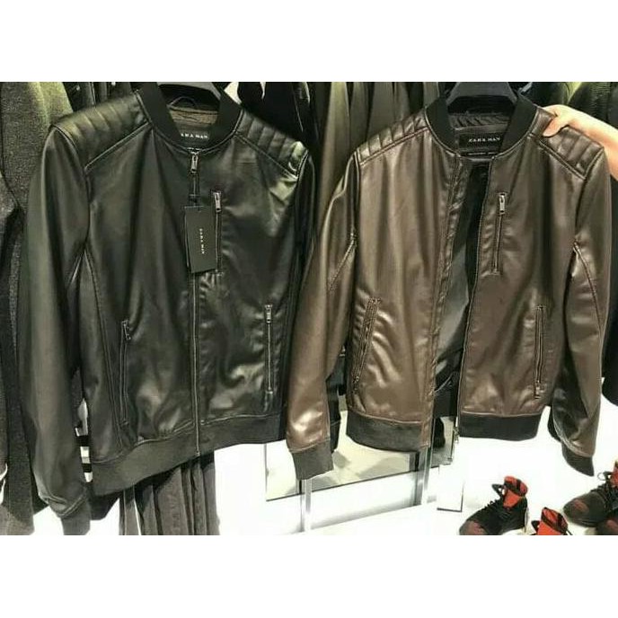 Jaket Kulit Zara Pria .Deevagrosir.Olshop