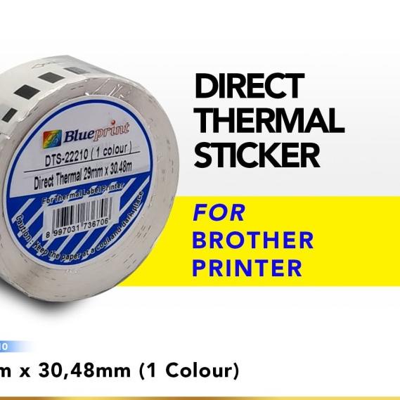 

❉ Label Bare 22210 BLUEPRINT 29x30,48m Continuous stiker Roll Brother ●