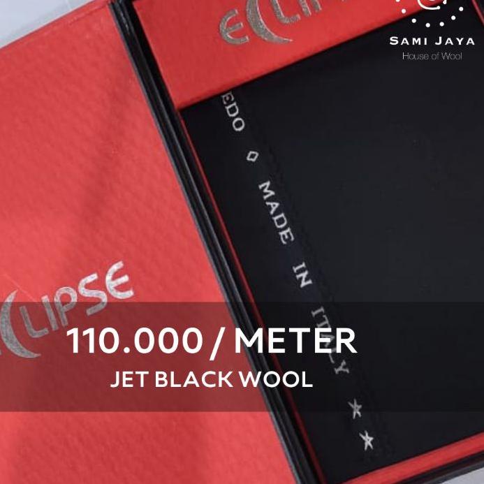 Kain Bahan Jas & Celana Wedding ECLIPSE Jet Black Wool