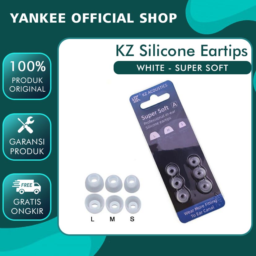 KZ Eartips Original 3 Pair (6pcs) Noise Isolating Comfortable Transparent silicone Ear Tips Pads Earbuds for KZ EDX Pro CCA CRA TRN MT1 Pro KZ ZEX Pro QKZ AK6 Pro Max