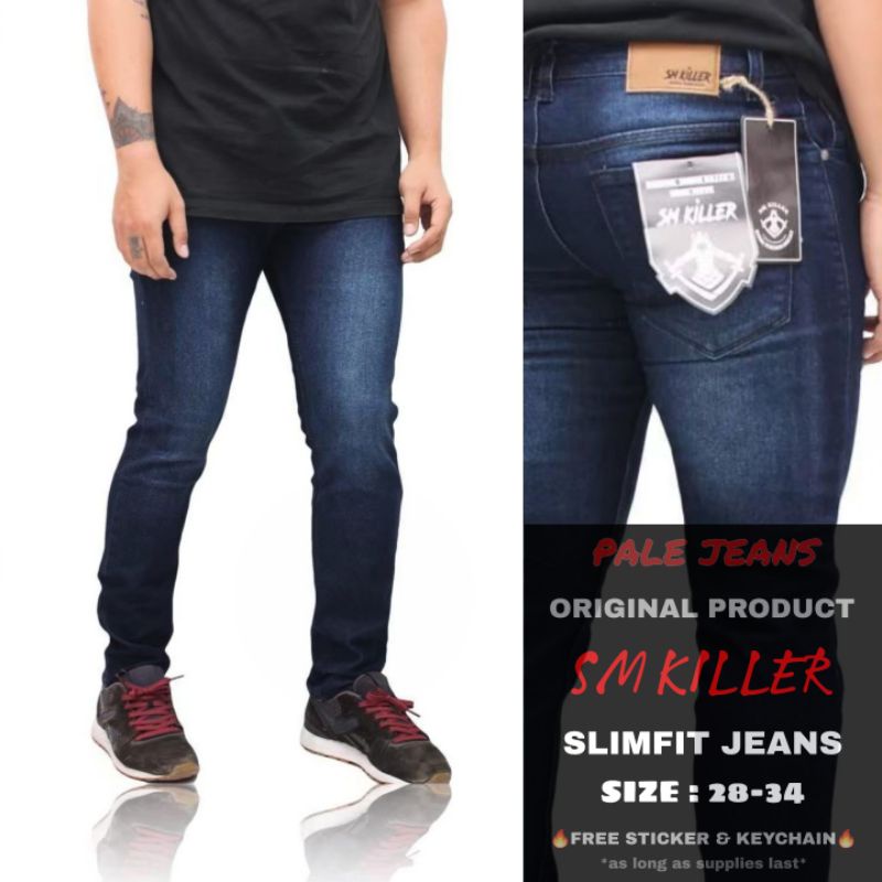 CELANA JEANS PANJANG SKINNY PENSIL PRIA PREMIUM BERBAGAI VARIAN WARNA ORIGINAL SM KILLER.