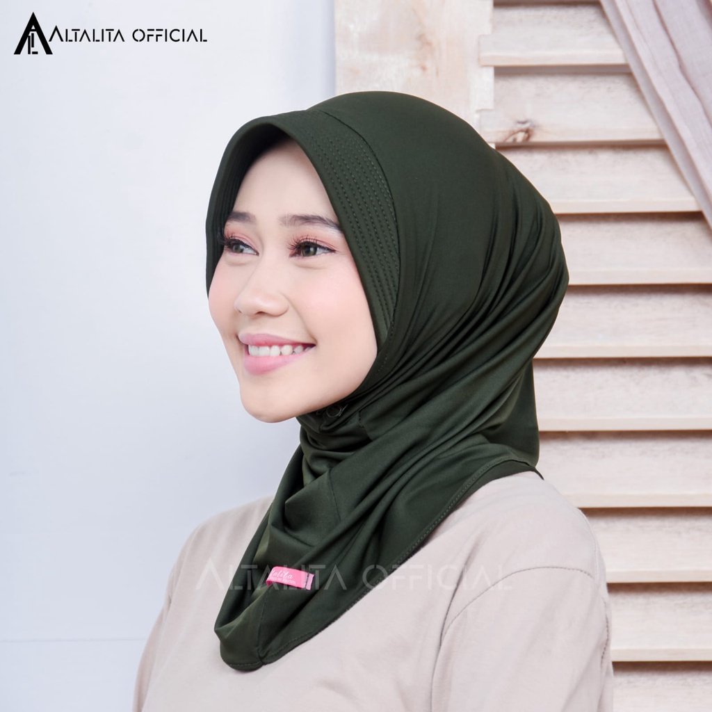 Altalita - Kerudung Instan Nadira Sport Hijab Instant Sporty Jersey Spandek Premium pet Antem Olahraga Volly Senam High Quality