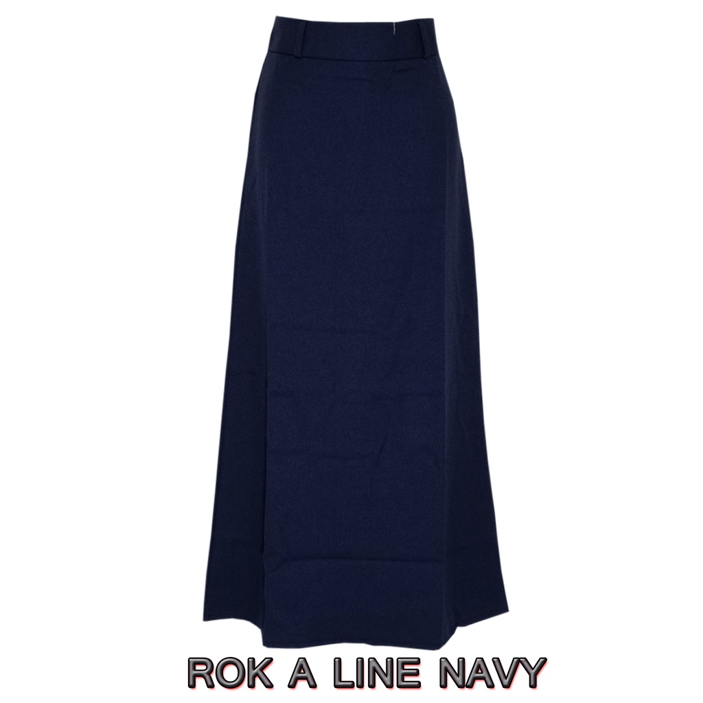 Rok A Line Panjang Polos Formal Kerja Kantor / Rok Kerja Panjang Hitam A Bahan Formal Kantor / Rok A Line Skirt Pelatihan Ospek Perawat Maba Mahasiswa