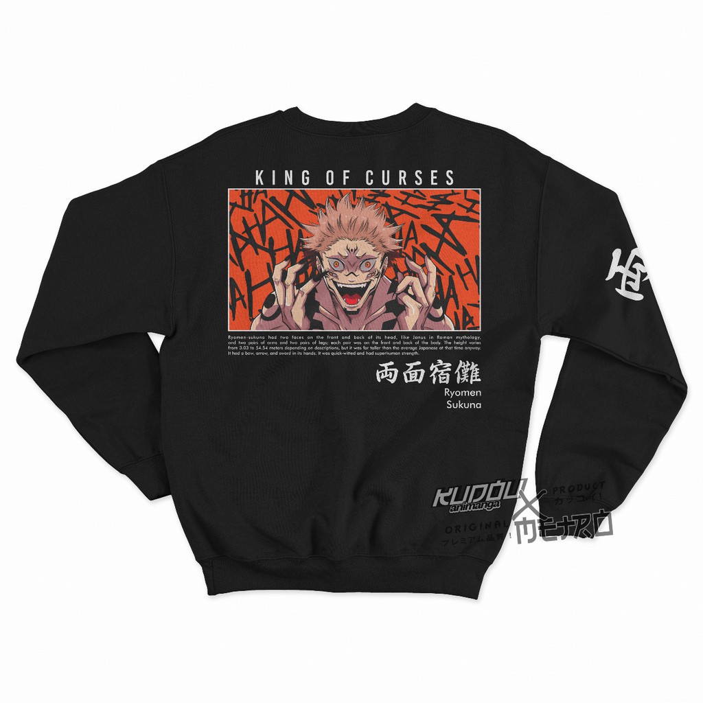 Crewneck Sukuna King Curses Jujutsu Kaisen Anime Manga Premium