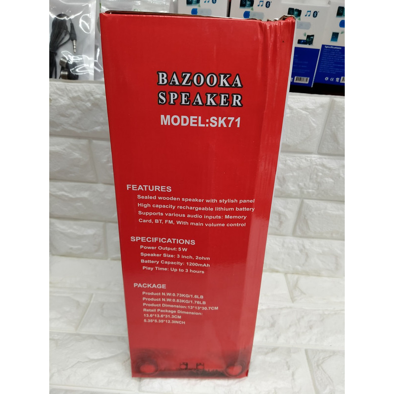 PORTABLE SPEAKER BLUETOOTH BT WIRELESS + Mic SK-71 SK 71