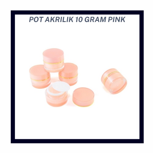 Pot Kosmetik - Wadah Cream - Pot Cream Pink10 Gram Bahan Arkilik - Pot Cream Murah