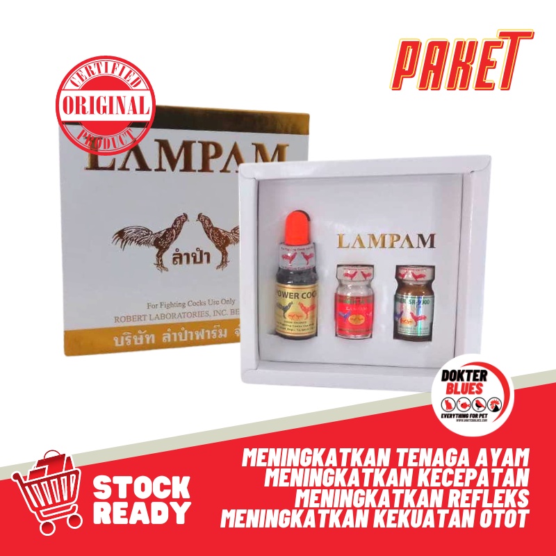 Doping Ayam LAMPAM POWER COCK SET Menambah Tenaga Tahan Pukul Nafas Panjang