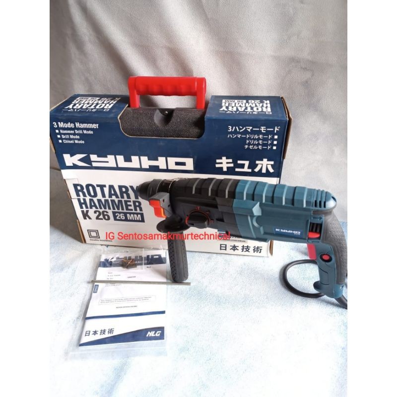 KYUHO K26 26MM Bor Rotary Demolition Hammer SDS Bobok Beton Tembok 3 Mode 26 MM