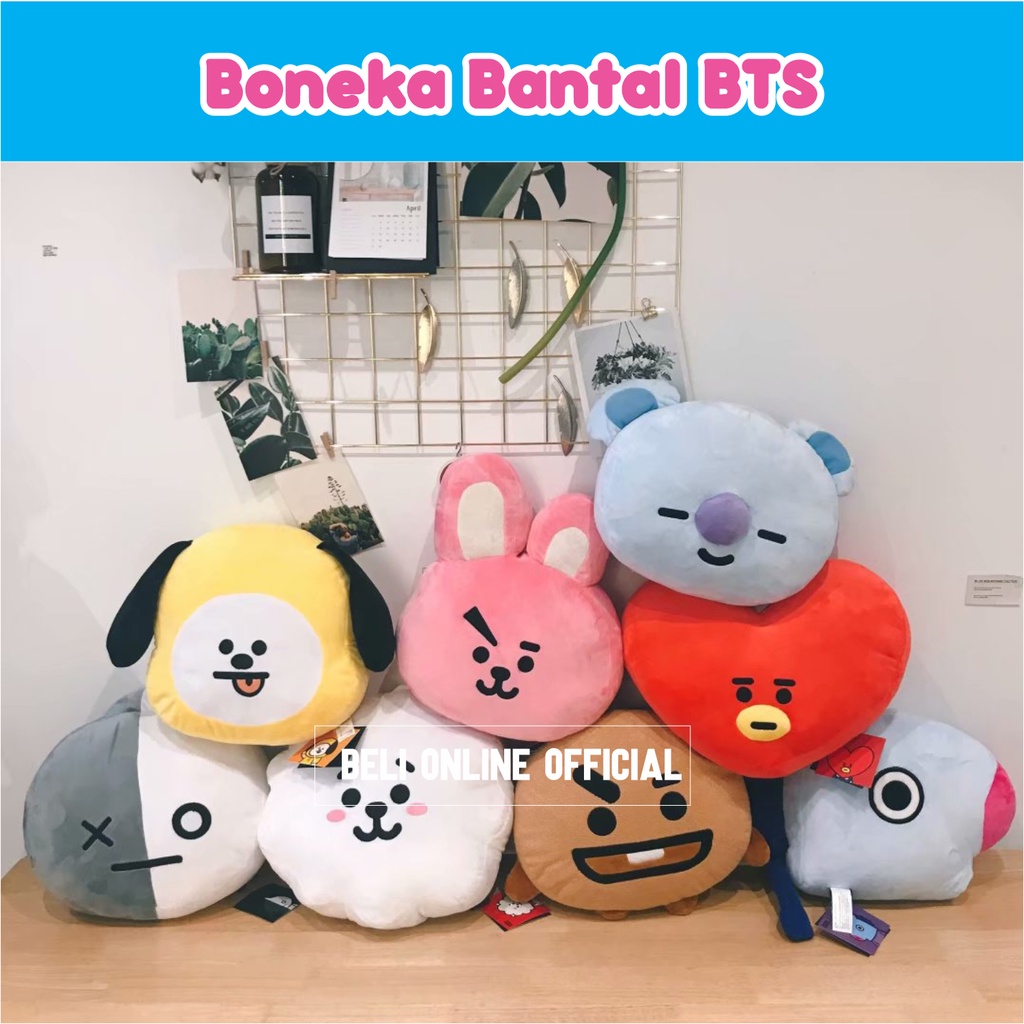 Boneka Bantal BTS Karakter Chimmy Cooky Shooky Van RJ Tata Koya Mang / Bantal Boneka BT21 BTS