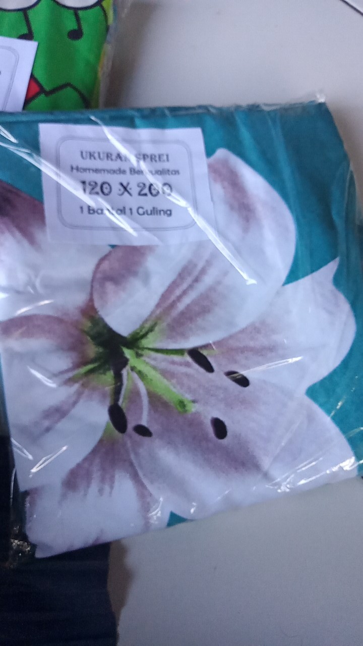 Sprei Motif Bunga Uk 120, 160, 180, 200