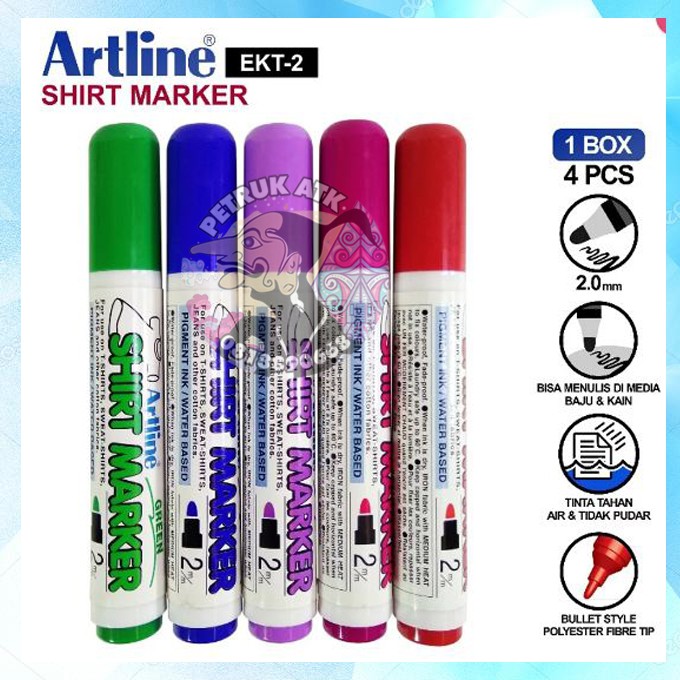 

[PCS] SPIDOL MEWARNAI DI KAOS ARTLINE T-SHIRT MARKER EKT-2 (TERSEDIA 16 WARNA)