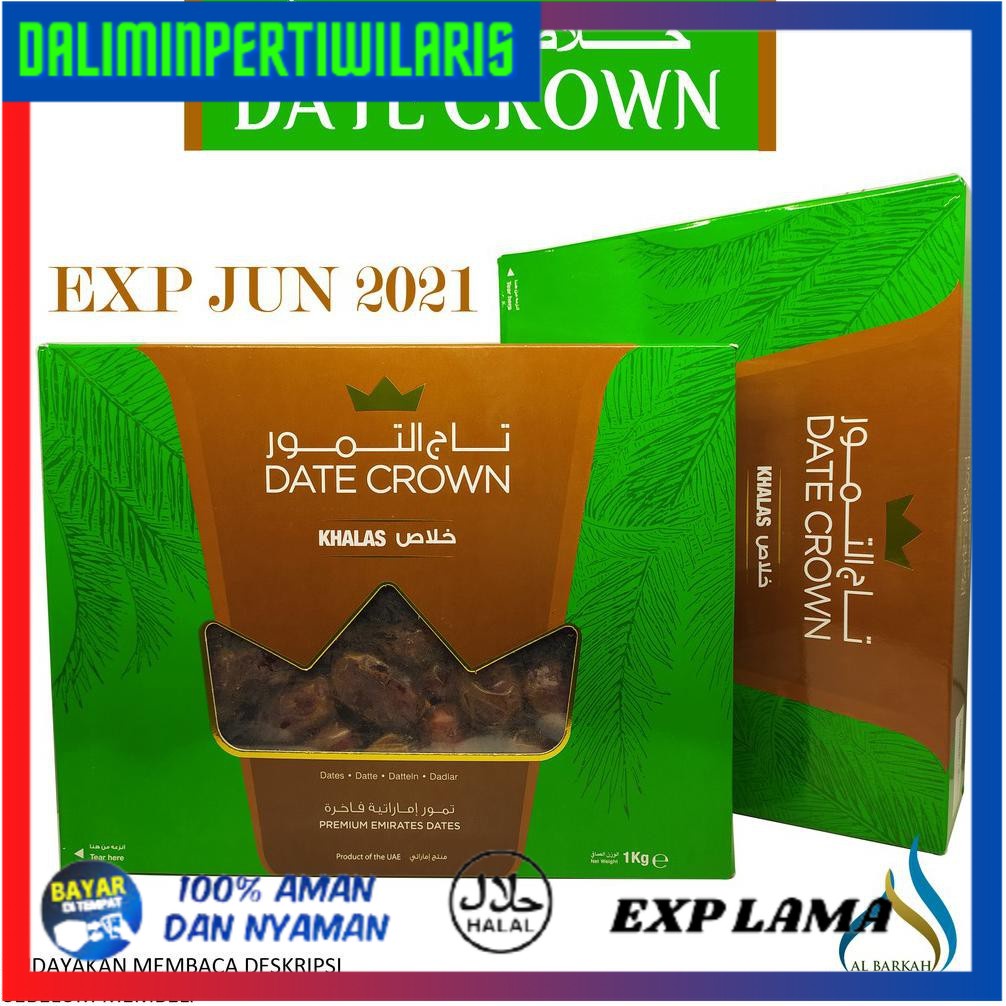 

BISA COD Kurma Khalas 1kg Date Crown Premium Original BERKUALITAS [Kode 1|Kode 2|Kode 3|Kode 4|Kode