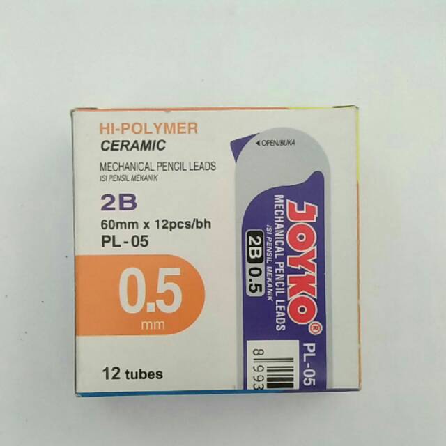 

Isi ulang pensil JOYKO 0.5mm 2B PL-05 isi 12pcs