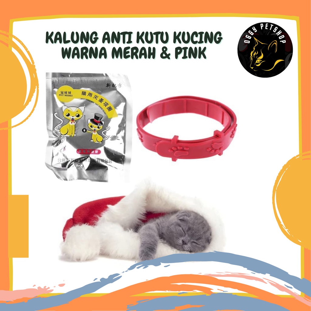 Kalung anti kutu kucing (Cat Flea Circle &amp; Mao Quan) Varian Warna