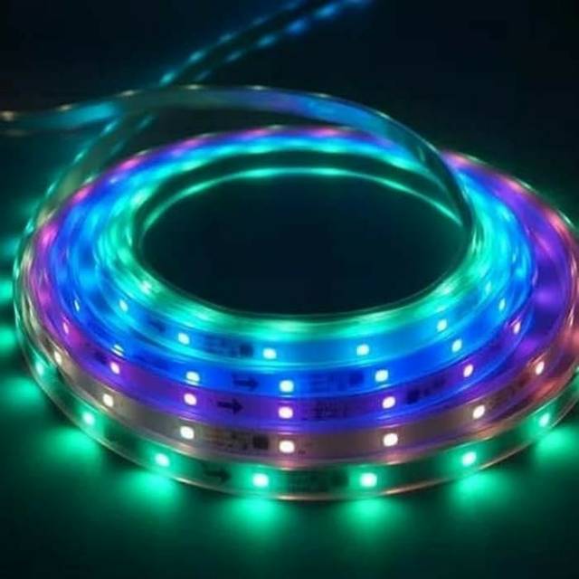 Lampu led strip RGB Running 5050 IC pintar otomatis 12v 5m