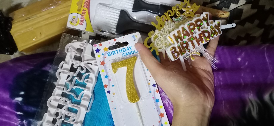 Ti-0101-a Topper Tulisan Tempel Happy Birthday Salad Buah Emas