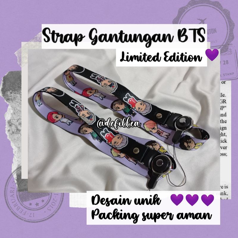 Strap Gantungan BTS| Gantungan kunci| Gantungan BTS| KPop| Gantungan Unik| Lanyard Hp| Gantungan HP