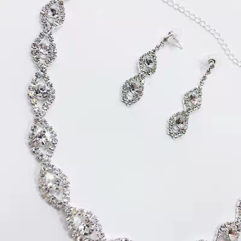 Sulawesi Manado B9 Aksesoris 1 Set Kalung & Anting Berlian Pengantin Wanita Wedding Perhiasan Ruby B